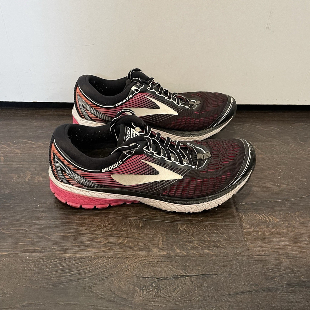 Brooks Ghost 10 Black/Pink 1202461B067 Running Shoes Women's Sneakers Size 9.5 B - Picture 4 of 10